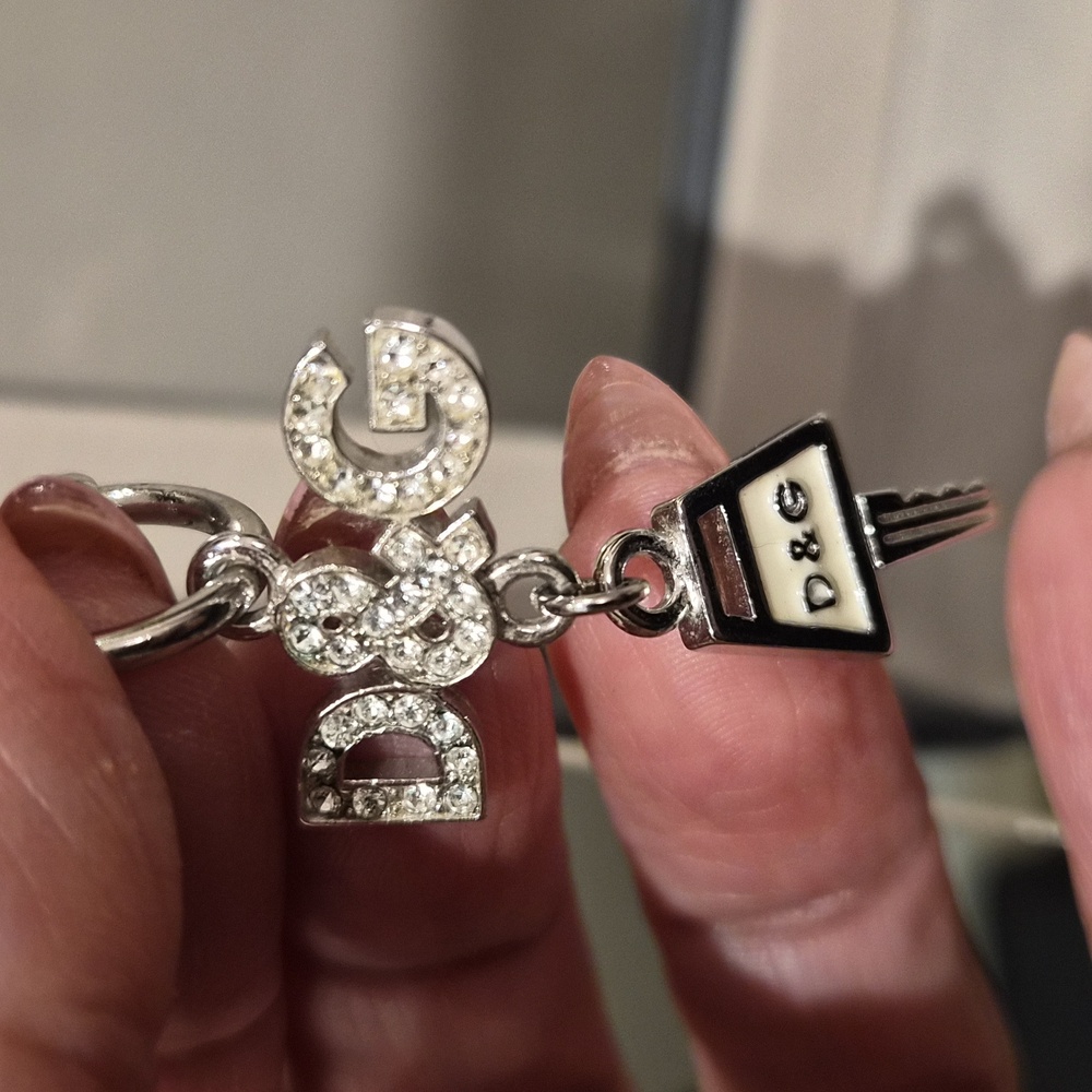 D&G Silver Key Charm Earrings - Picture 4 of 4